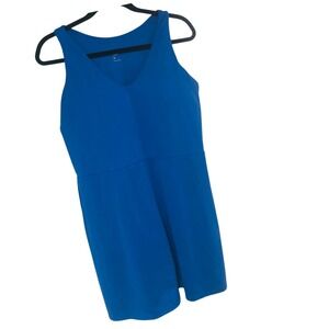 Gap Active Athletic Romper Dress Blue Shelf Bra Boy Shorts Golf Modest Womens XL